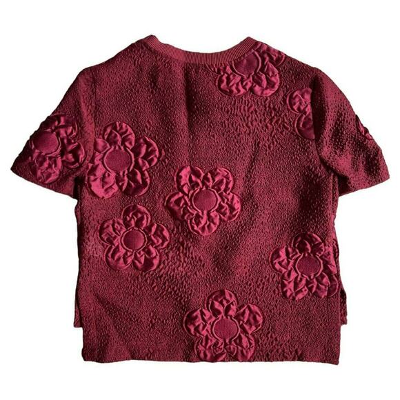 FENDI Red Crew Neck Button-Up Top, Small/US4/IT40 SRP: $830 - Picture 3 of 10